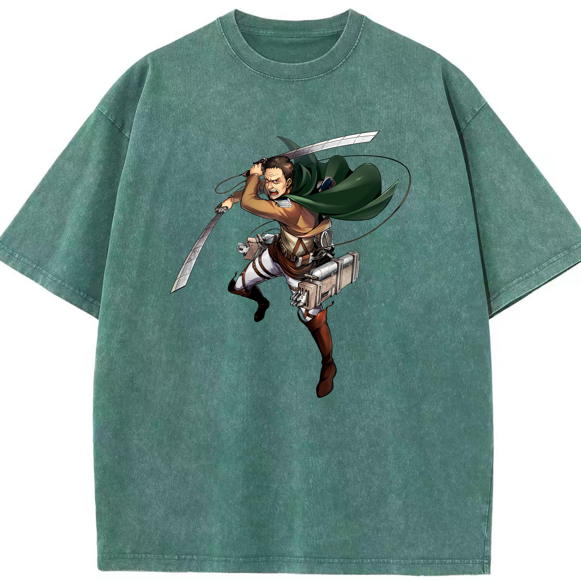 （画像用） 進撃の巨人 Attack on Titan 綿100% ヴィンテージ風 半袖Tシャツ（フロントプリント）